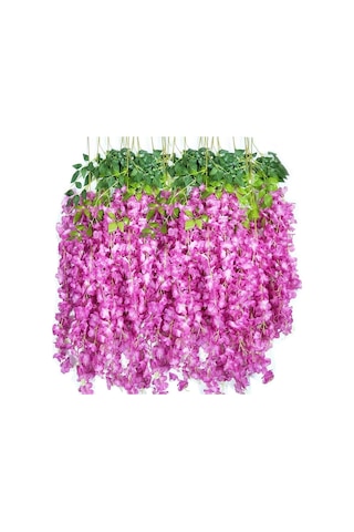 Sarkan Yapay Çiçek Akasya LİLA 80 cm 3 Sarkan Dallı 12 ADET BAĞ
