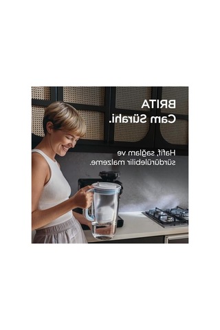 Cam Su Arıtma Sürahisi 2.5 L Açık Mavi Filtreli Tasarım