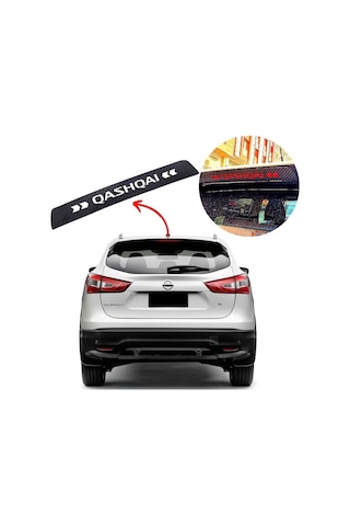 Nissan Qashqai Karbon Arka Fren Stop Lambası Sticker 2016-2018