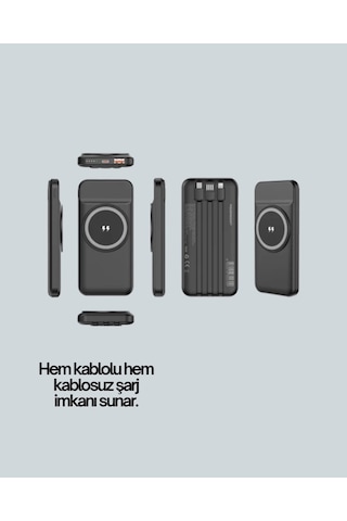 Kompakt Tasarım, Güçlü Performans 10000mah Kablosuz Powerbank Çok Renkli