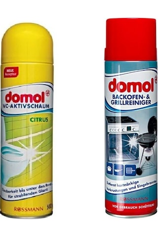 Domol Tuvalet Temizleyici Köpük 500 ML + Fırın ve Izgara Temizleyici Sprey 500 ML
