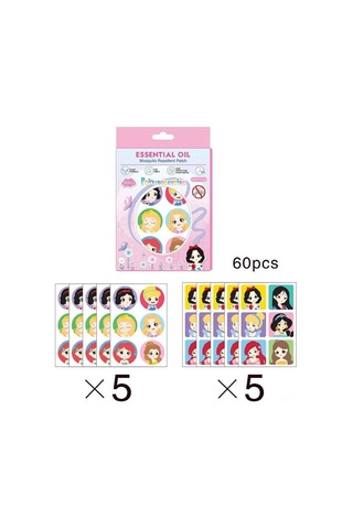 Padalink 60 Adet Doğal Sıska Kovucu Yama - Bebek Ve Hamileler İçin Güvenli, Deetsiz, 3-4 Saat Etkili, Prenses Balosu Desenli