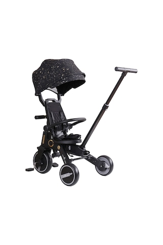 Merkür Bebe Falky 7in1 Katlanabilir Üç Tekerlekli Bebek ve Çocuk Bisikleti Gold