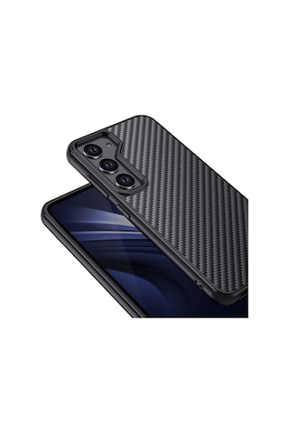 Wlons Galaxy S23 Uyumlu Aramid Karbon Fiber Magsafe Özellikli Kılıf