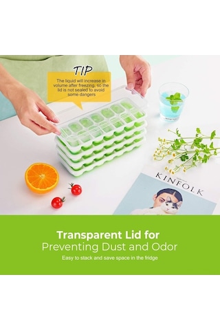 Besthome1 4'lü Silikon Buzluk Seti, Kapaklı, Hızlı Buz, Pp+tpe, Yaz İçin Çok Renkli Çok Renkli