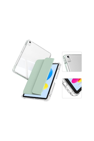 Apple Uyumlu iPad 10.9 2022 10.nesil Kılıf Magnetik Ayrılabilen Airbagli Zore Sliding Tablet Kılıfı