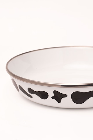 Mötilda Emaye Bowl Tabağı - Bowl Kase - Salata Kasesi - Sunum Kasesi 21cm Bej - Krem