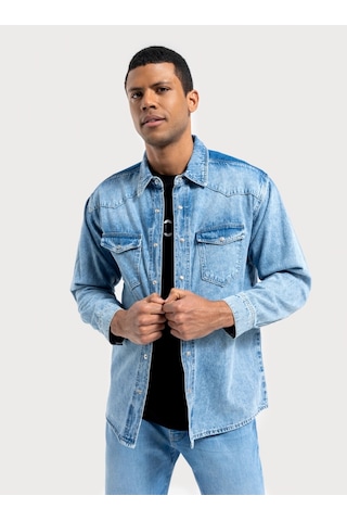 Lf2036213 Gömlek U.kol Denim