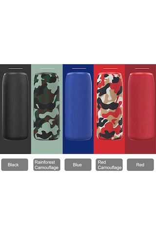 Leezsing Zealot S51 Taşınabilir Bluetooth Hoparlör: Yağmur Ormanı Kamuflajı, Ipx5 Su Geçirmez, 5w Çift Hoparlör
