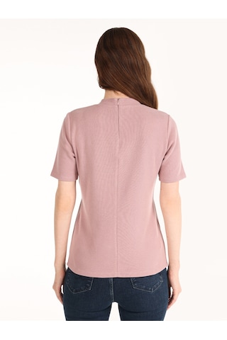 Colin's Colins Dar Kesim Yarım Balıkçı Yaka Pembe Kadın Tshirt K.kol Cl1065127 Pembe