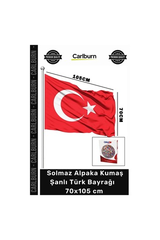 Şanlıbayrak Kaliteli Dış Mekan Solmaz 70x105 Cm Alpaka Kumaş Ay Yıldızlı Şanlı Türk Bayrağı 1
