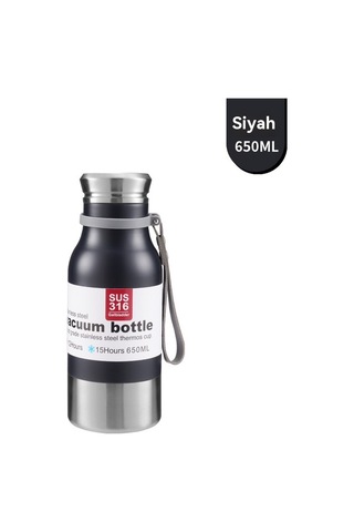 2 Paslanmaz Çelik Termos Bardak Siyah