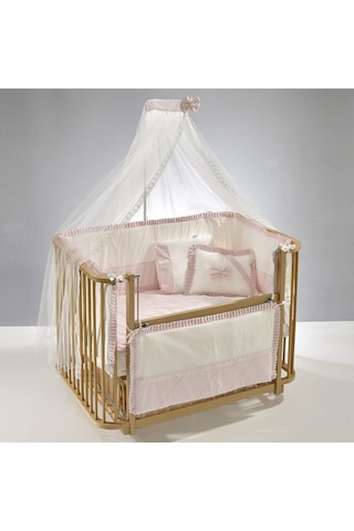 Meltem Kids Bambino Pudra Pamuklu Bebek Uyku Seti 70 x 110 CM Pembe