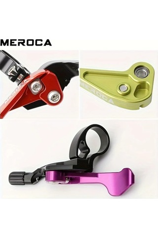 Motion003 Mor Meroca Alüminyum Alaşım Bisiklet Sele Borusu Düşürücü Uzaktan Kumanda Kolu Mtb Ayarlanabilir Yükseklikli Rulmanlarla Mor