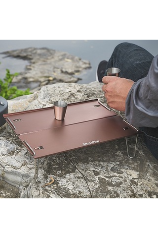 Geeksen Açık Hava Alüminyum Kamp Katlanır Masa Taşınabilir Mini Masa Barbekü Sehpa Ultra Hafif Çok Amaçlı Kamp Masası Siyah Çok Renkli