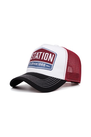 Moda Beyzbol Şapkaları İlkbahar Ve Yaz İçin Yüksek Bilekli File Beyzbol Şapkaları Kırmızı