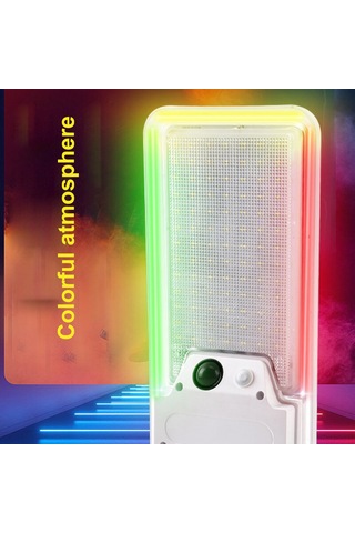 Qingmipy Güneş Enerjili Bahçe Aydınlatma: Hareket Sensörlü, Su Geçirmez, Renkli Ve Beyaz Işık Seçenekli Duvar Feneri Beyaz