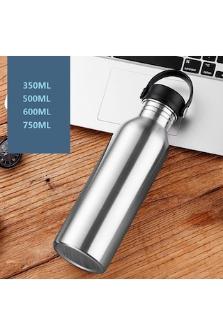 Maoyaya Suntek Paslanmaz Çelik Spor Bisiklet Su Şişesi 350 Ml Gri Pp Kapak Gri