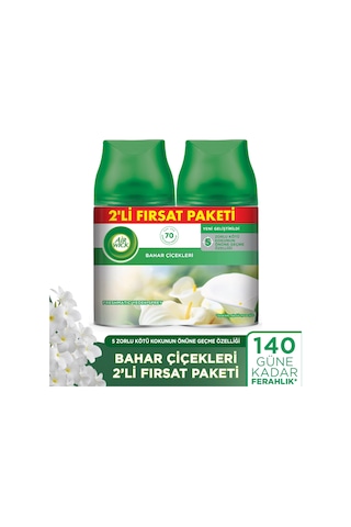 Oda Kokusu Freshmatic Yedek Sprey Bahar Çiçekleri 2 Li Fırsat Paketi