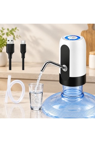 Usb Şarjlı Otomatik Damacana Su Pompası 4w 800mah Çok Renkli