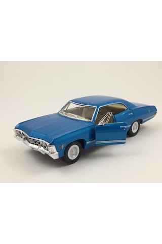 Kinsmart 1967 Chevrolet Impala 1:43 Mavi Çek Bırak Model Araba