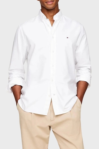 Tommy Hilfiger Erkek Gömlek Mw0mw35774 Ybr Beyaz Beyaz