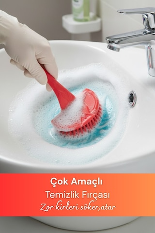 Grimorlife Lavabo Duşakabin Ve Küvet Fırçası - Kaliteli Plastik - Lavabo, Duşakabin, Küvet Ve Banyo Fırçası