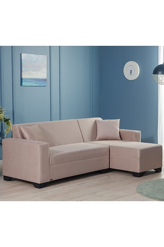 Toronto Salon/Oturma Odası Puflu Köşe Takımı - Krem