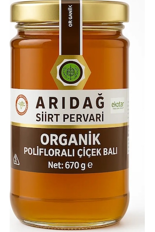 Arıdağ Organik Polifloralı Çiçek Balı 670 G