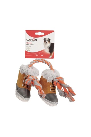 Camon Kordonlu Ve Gıcırtılı Peluş Botlar Eğlenceli Köpek Oyuncağı 38 Cm