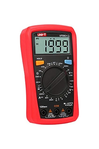 Unı-t Ut33c+, Otomatik Ölçek Seçimi, Voltmetre, Ampermetre, Ac/dc Voltaj Ve Akım Ölçer, Direnç, Kapasitans, Sıcaklık İle Taşınabilir Dijital Multimetre