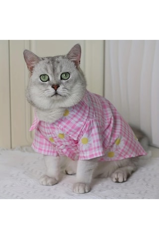 Kedi Ve Köpek İçin Papatya Tasarımlı Tshirt