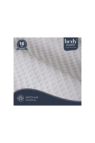 BedyGuard Ultra Soft Sessiz Sıvı Geçirmez Yatak Koruyucu Alez Ses Yapmaz Yatak Alezi Beyaz Beyaz