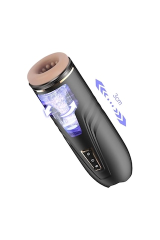 Lilitu Shop Usb Şarj Titreşimli Rotasyonlu Sesli Masturbatör 1299