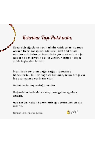 Kehribar Kolye 1 Adet Renk Seçenekleri Var Çok Renkli