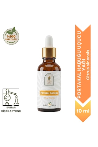 %100 Saf Portakal Kabuğu Uçucu Yağı 10 Ml - Soğuk Sıkım Doğal Aromaterapi Yağı 10 ML