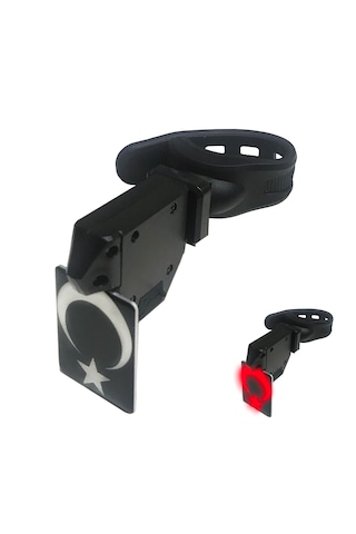 Impact Türk Bayraklı Usb Şarjlı Bisiklet Arka Stop Lambası Siyah