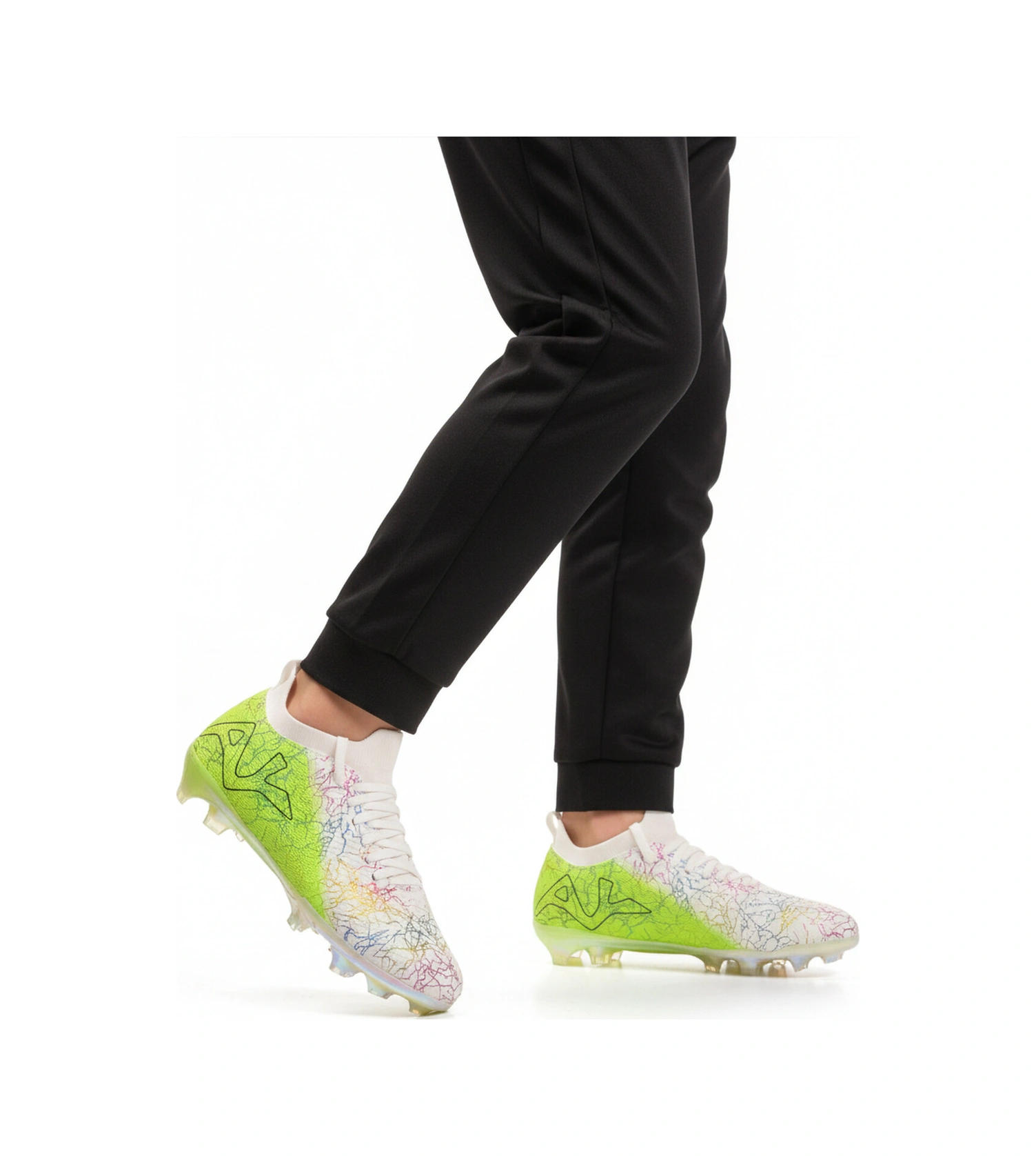 Beyaz Yeşil Bilekten Çoraplı Unisex Krampon Gk-252-153 G Beyaz-neon Yeşil
