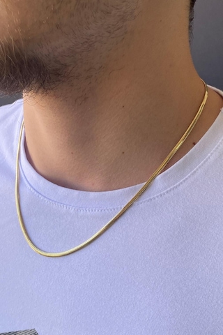 Zümrüt Sarraf 14 Ayar Altın Balık Sırtı Zincir Erkek Kolye