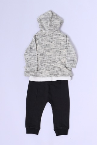 Erkek Bebek 3'lü Takım Köpek Baskılı D44 Krem