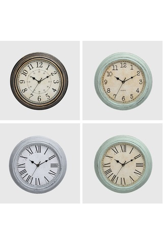 Vintage Kuvars Duvar Saati 30 Cm Sessiz, Tik Tak Yapmaz, Büyük Rakamlar &. Diğer