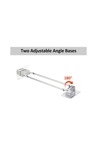 Suofeng Kamp Karavan Banyo Köşe Depolama Çubuğu, Ayarlanabilir Paslanmaz Çelik, Rv Aksesuarı 1 Adet, Kutulu Gümüş