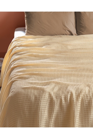 Madame Coco Avril Tek Kişilik Pamuklu Ecocell Lüks Pike - Gold 8684427029886 Sarı