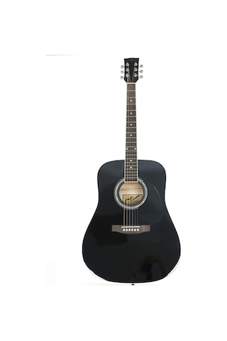 Almira F650n-bk Siyah Akustik Gitar Mat Siyah Sap Parlak Gövde