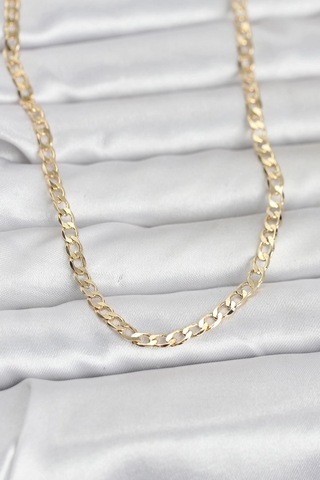 Ceylan Adam Cm 14k Gold Renk Zincir Model 60 Cm Kadın Kolye Çok Renkli