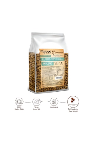Mydog Original Az Tahıllı Somon Balıklı Yavru Köpek Maması 1 KG