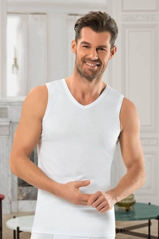 Jiber Erkek V Yaka Sıfır Kol Atlet 6'Lı Paket - 123