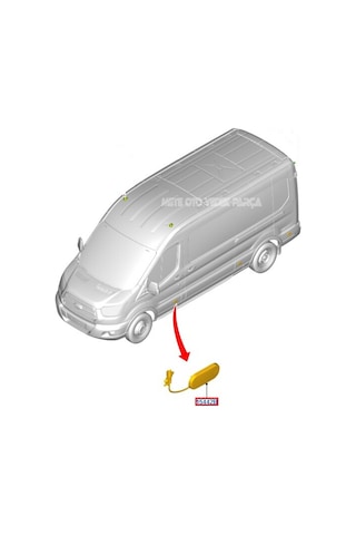 Ford Transit V-363 Yan Gövde Reflektörü Komple Kablolu 2014-2022