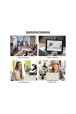 Yaozixa 1080p Hd Webcam Mikrofonlu - Canlı Yayın, Online Ders, Toplantı İçin Plug&play, Sürücü Gerektirmeyen Video Kamerası