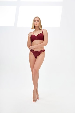Nbb Kadın Bordo Straplez Sütyen Külot Takım (544179852)
